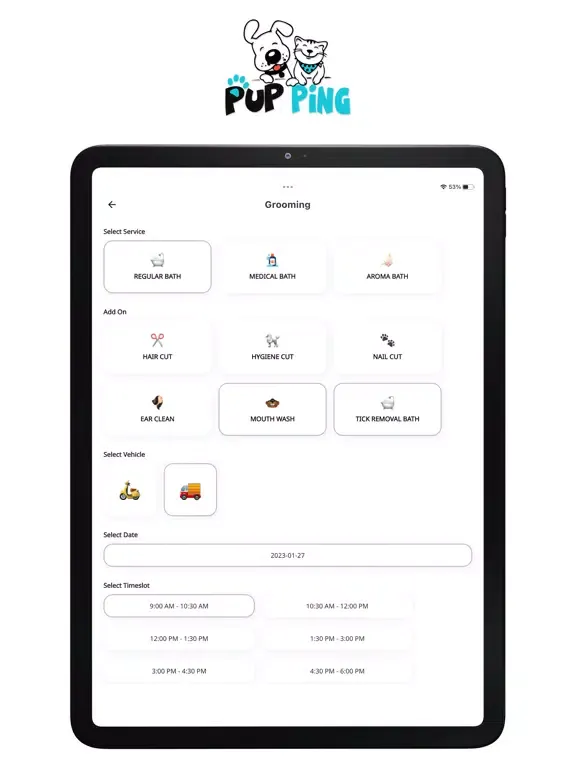 Ảnh chụp màn hình của Pupping iPad 