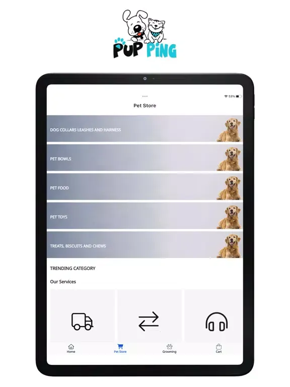 Ảnh chụp màn hình của Pupping iPad 