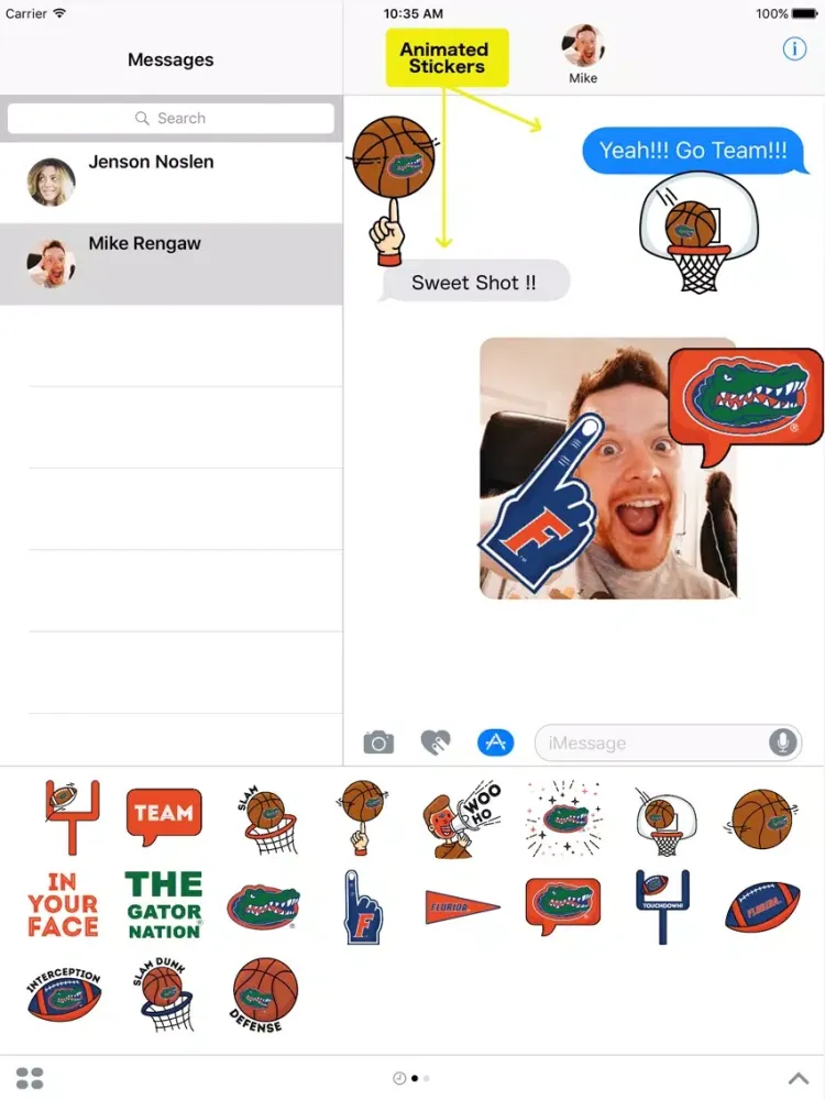 University of Florida Animated+Stickers Pack iPad  स्क्रीनशॉट