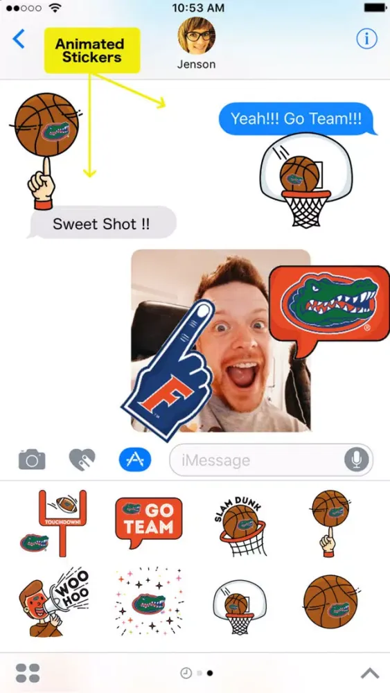 University of Florida Animated+Stickers Pack स्क्रीनशॉट