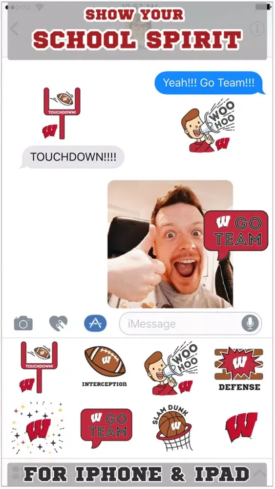 Wisconsin Animated+Stickers for iMessage应用截图