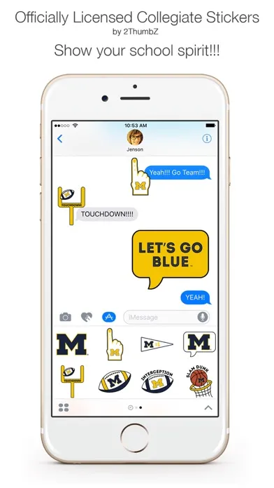 صور University of Michigan Stickers for iMessage