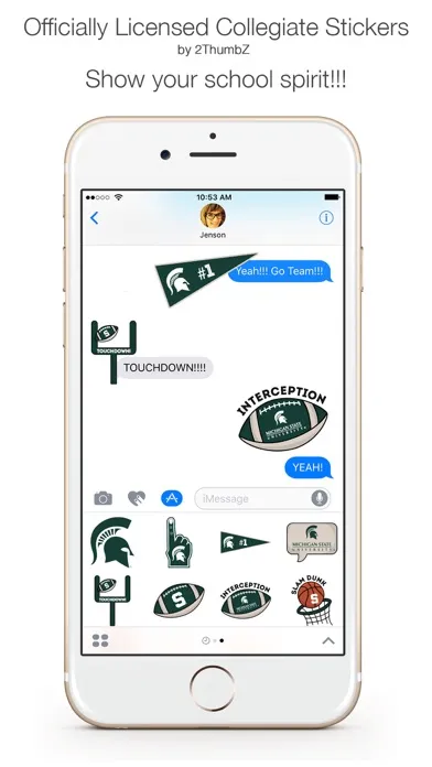 Michigan State University Stickers for iMessage Screenshots