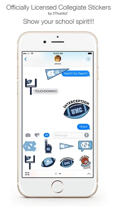 ภาพหน้าจอของ UNC-Chapel Hill Stickers for iMessage