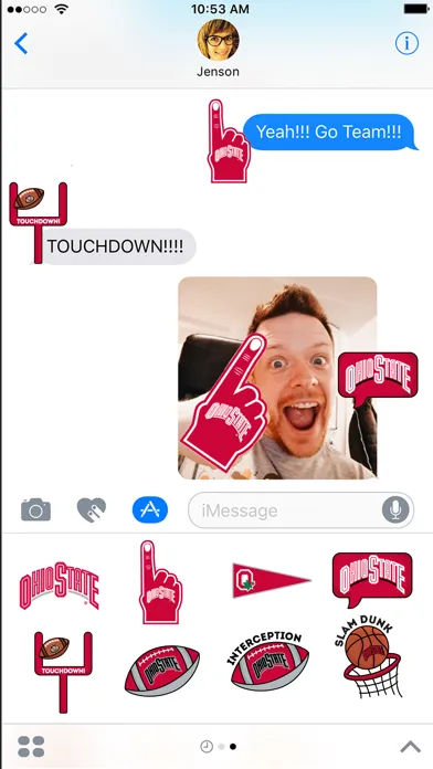 Ohio State Buckeyes Stickers for iMessage Screenshots