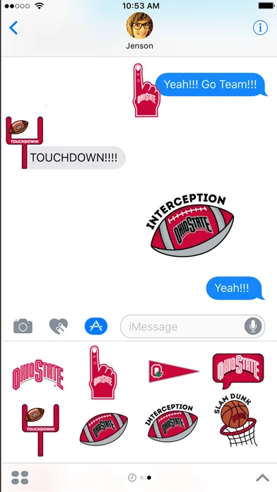 Ohio State Buckeyes Stickers for iMessage Screenshots