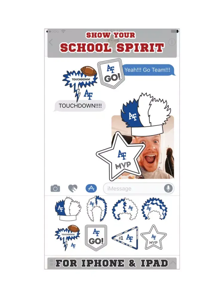 Air Force Falcons Stickers Basic iPad 應用截圖