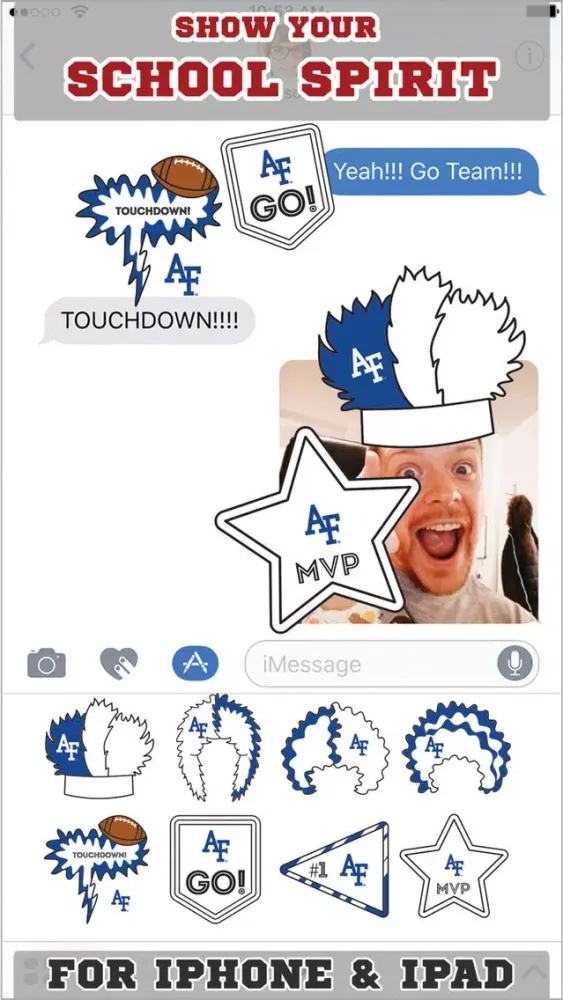 Air Force Falcons Stickers Basic應用截圖
