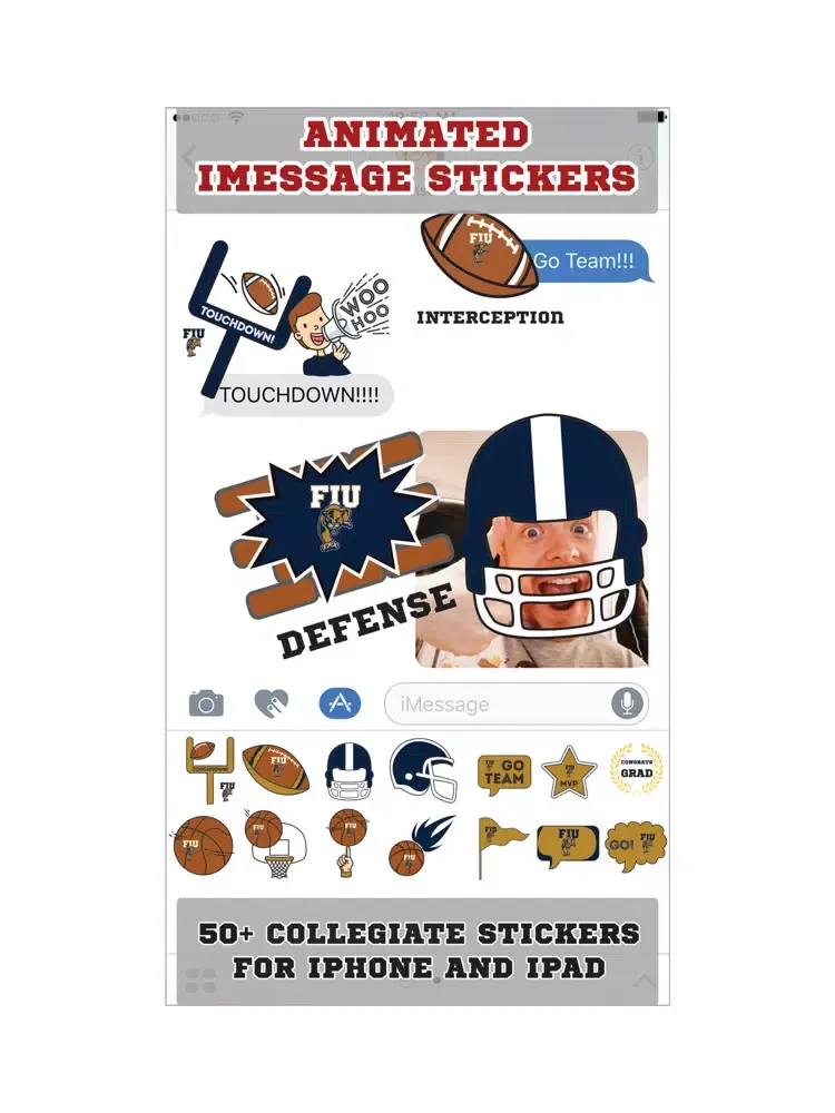 Zrzuty ekranu FIU Panthers Animated+Stickers for iMessage iPad 