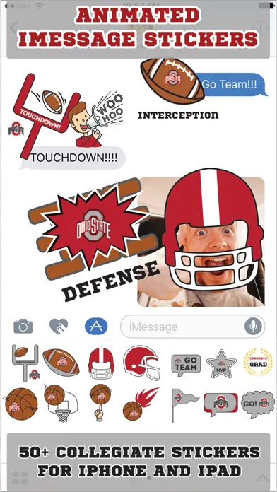 OSU Buckeyes Animated Emojis Screenshots