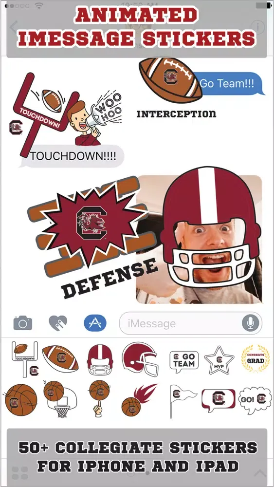 Gamecocks Animated Stickers سکرین شاٹس