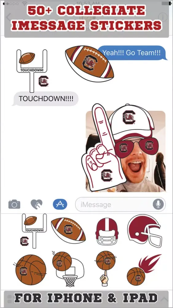 Captures d'écran de South Carolina Gamecocks Stickers PLUS - iMessage