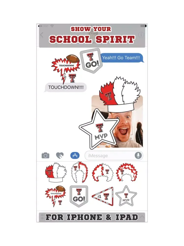Texas Tech Red Raiders Stickers for iMessage iPad  স্ক্রিনশট