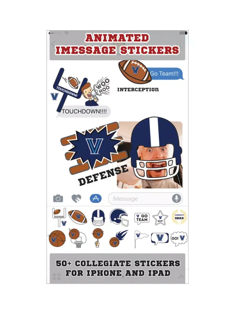Ảnh chụp màn hình của Villanova Wildcats Animated+Stickers for iMessage iPad 