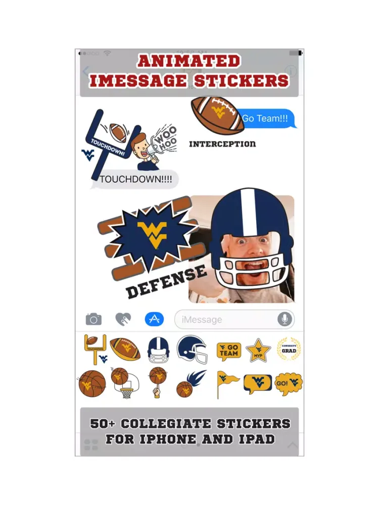 West Virginia Mountaineers Animated+Stickers iPad  Ekran Görüntüleri