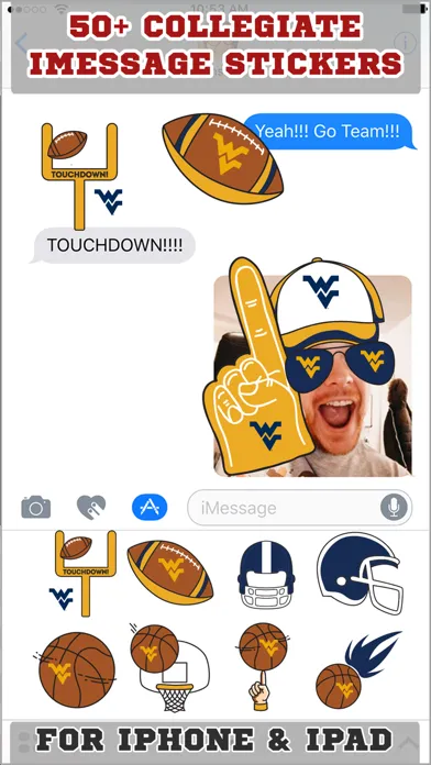 West Virginia Mountaineers Stickers PLUS Screenshots