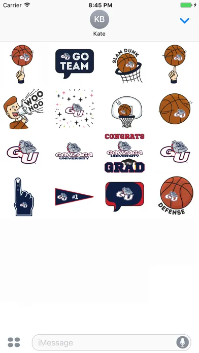 Captures d'écran de Gonzaga University Animated+Stickers for iMessage