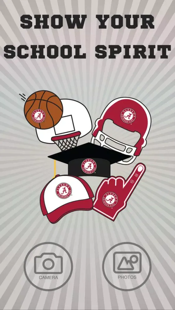 Ảnh chụp màn hình của Alabama Crimson Tide Pro Photo Booth Stickers