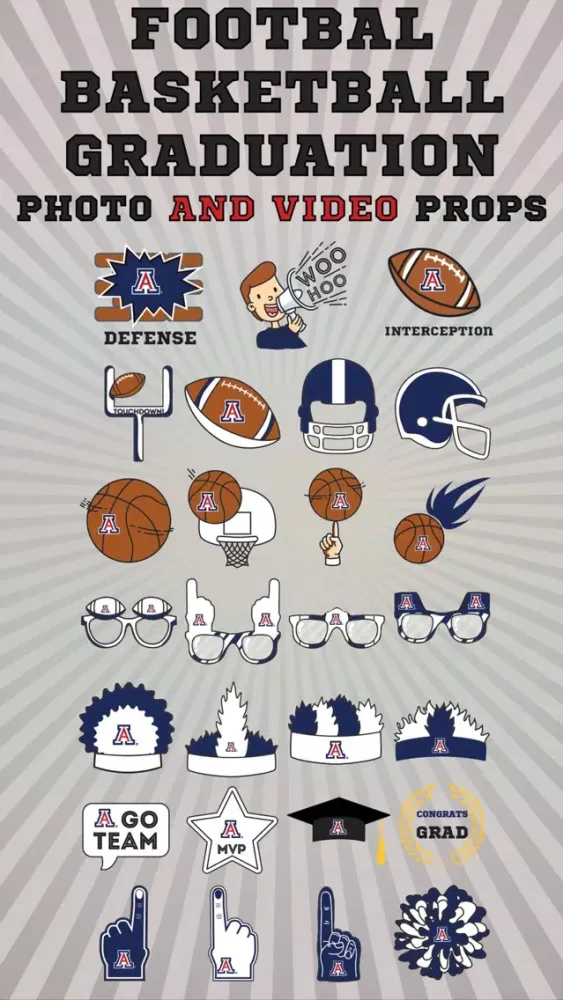 Zrzuty ekranu Arizona Wildcats Animated Selfie Stickers
