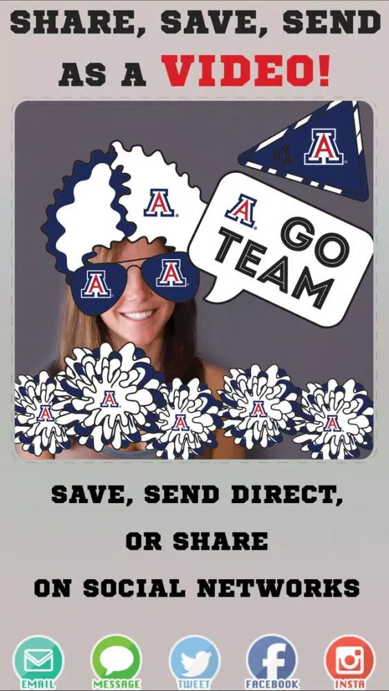 Zrzuty ekranu Arizona Wildcats Animated Selfie Stickers