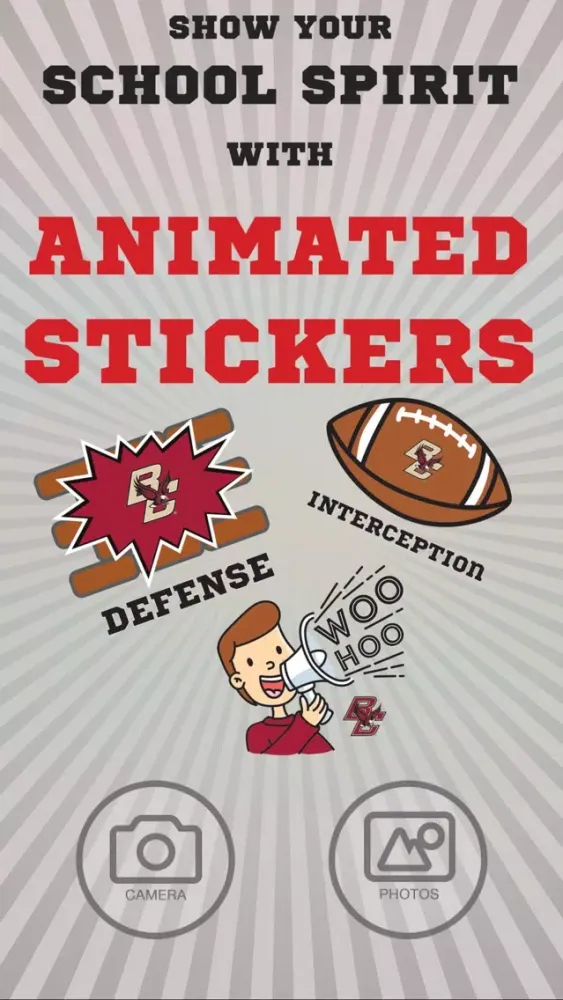 Boston College Eagles Animated Selfie Stickers سکرین شاٹس