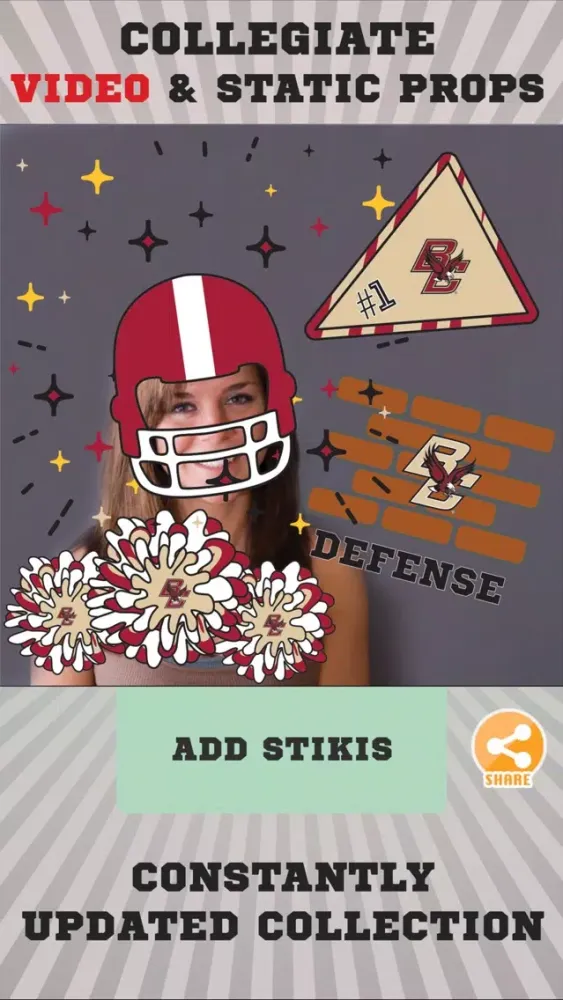 Boston College Eagles Animated Selfie Stickers سکرین شاٹس