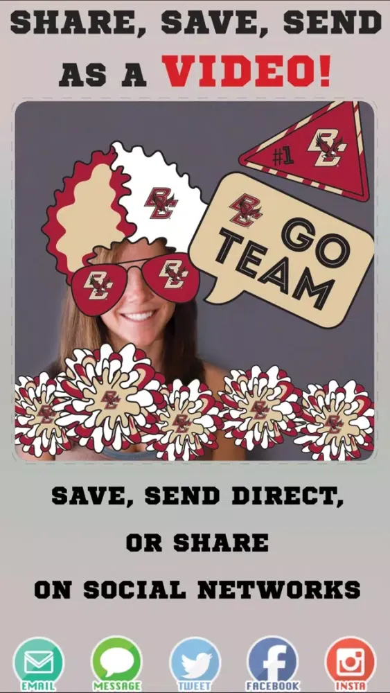 Boston College Eagles Animated Selfie Stickers سکرین شاٹس
