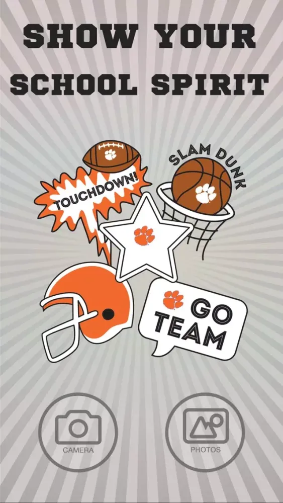 Clemson Tigers Selfie Stickers应用截图