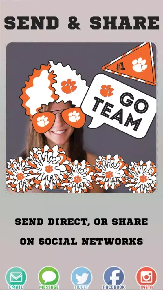 Clemson Tigers Selfie Stickers应用截图