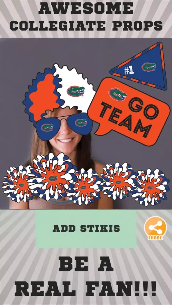تصاویر Florida Gators Selfie Stickers