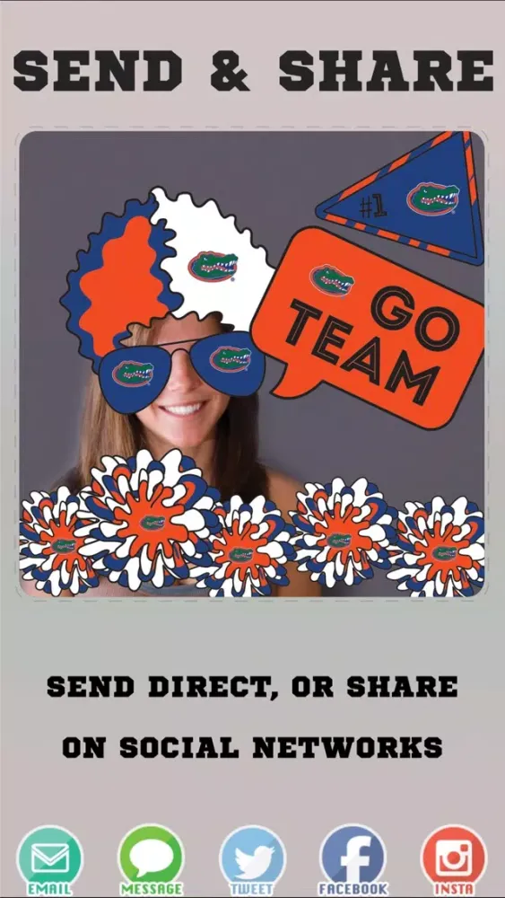 تصاویر Florida Gators Selfie Stickers