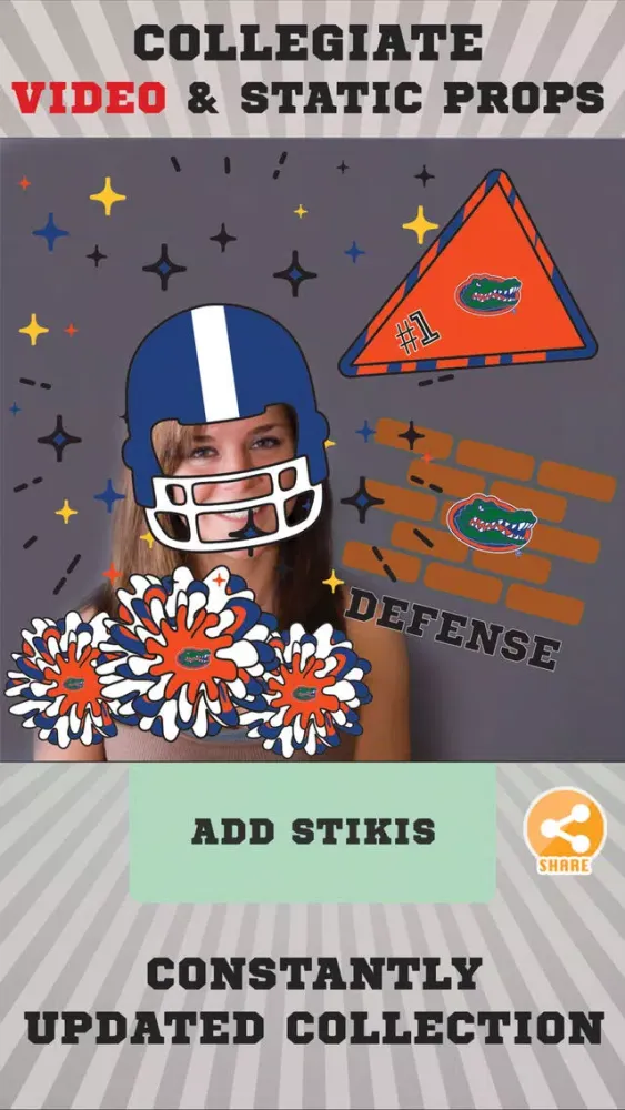 Florida Gators Animated Selfie Stickers Screenshots