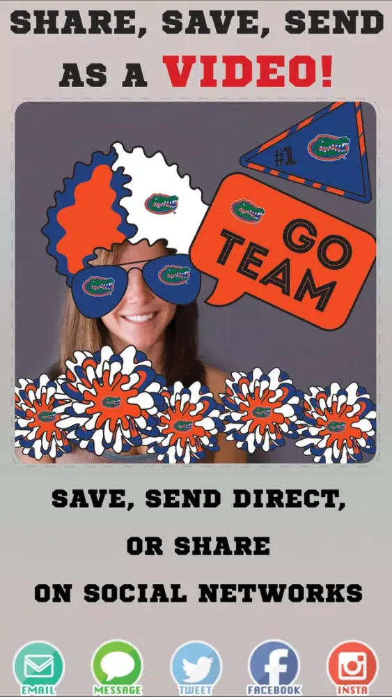 Florida Gators Animated Selfie Stickers Screenshots