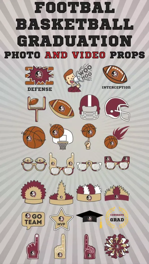Ảnh chụp màn hình của Florida State Seminoles Animated Selfie Stickers