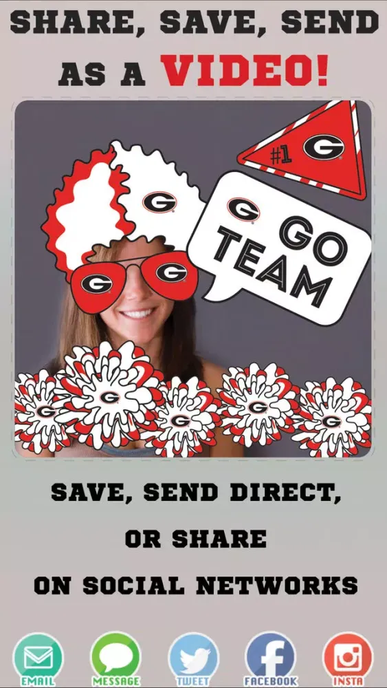 Capturas de tela do Georgia Bulldogs Animated Selfie Stickers