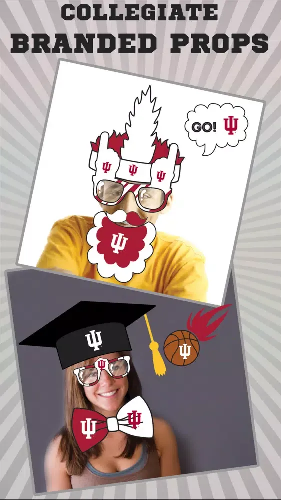 Indiana Hoosiers PLUS Selfie Stickers سکرین شاٹس