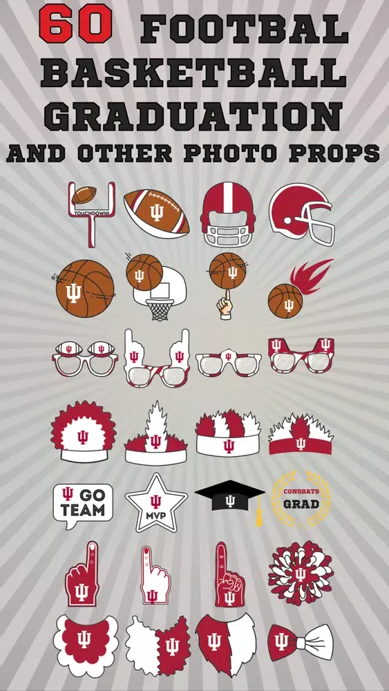 Indiana Hoosiers PLUS Selfie Stickers سکرین شاٹس
