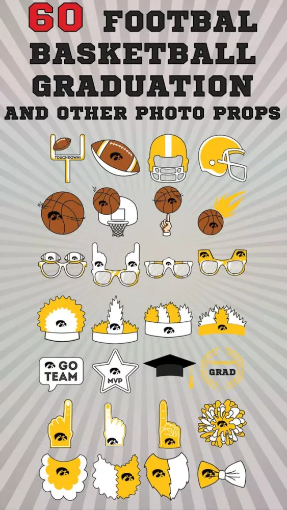 Iowa Hawkeyes PLUS Selfie Stickers Screenshots
