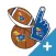 Kansas JayHawks PLUS Selfie Stickers