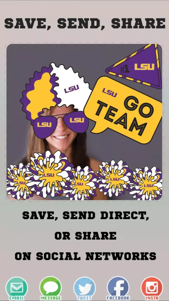 Capturas de pantalla de LSU Tigers PLUS Selfie Stickers