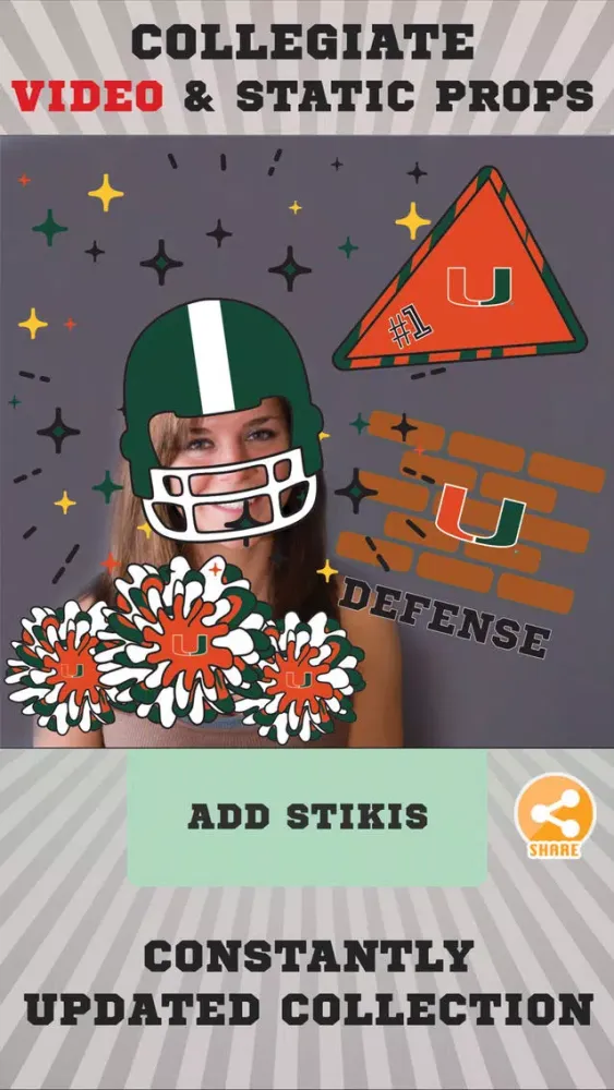 Miami Hurricanes Selfie Animtd應用截圖