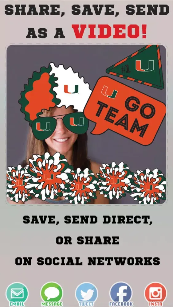 Miami Hurricanes Selfie Animtd應用截圖