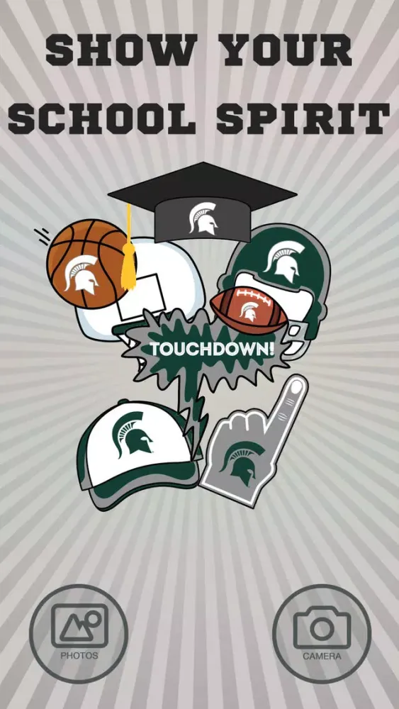 Capturas de tela do Michigan State Spartans Pro Photo Booth Stickers