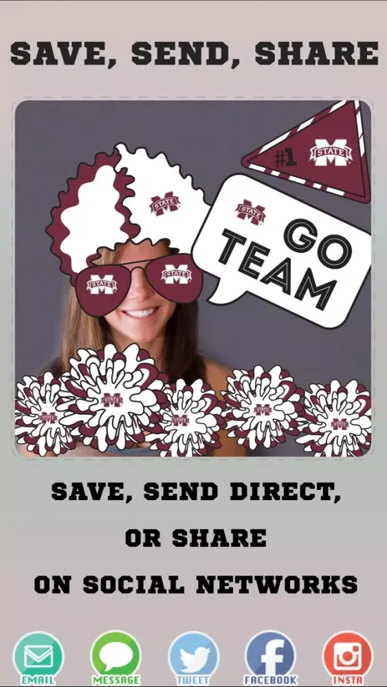 Mississippi St Bulldogs PLUS Selfie Stickers應用截圖