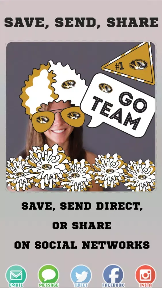 Missouri Tigers PLUS Selfie Stickers应用截图