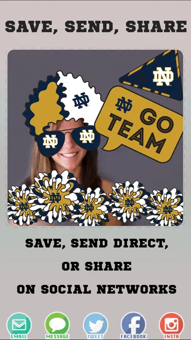 Notre Dame Pro Selfie Stickers स्क्रीनशॉट