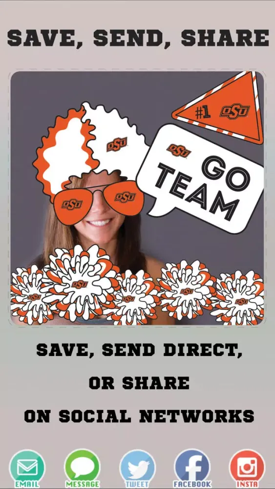 Oklahoma State Cowboys PLUS Selfie Stickers应用截图