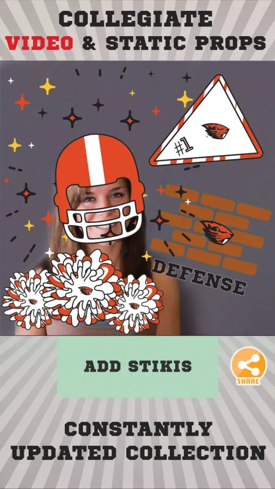 Oregon State Beavers Animated Selfie Stickers سکرین شاٹس