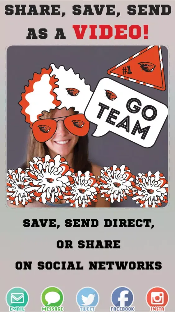 Oregon State Beavers Animated Selfie Stickers سکرین شاٹس