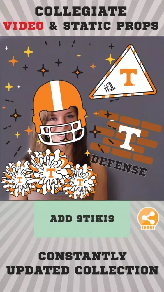 Скриншоты Tennessee Volunteers Animated Selfie Stickers